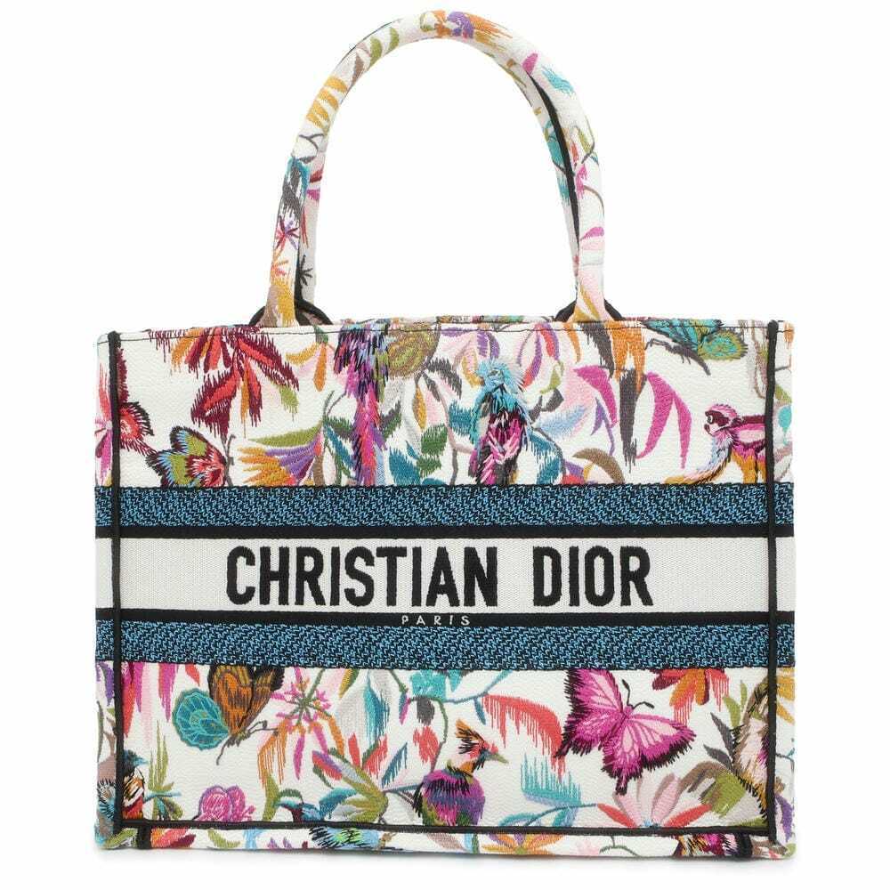 Christian Dior Book Tote Jungle White Bag